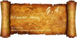 Glasner Anna névjegykártya